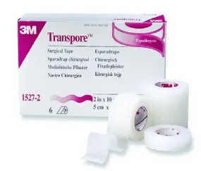 3M Transpore 1527-3 Standard Plastic Surgical Tape 3" x 10 yds 1 Each