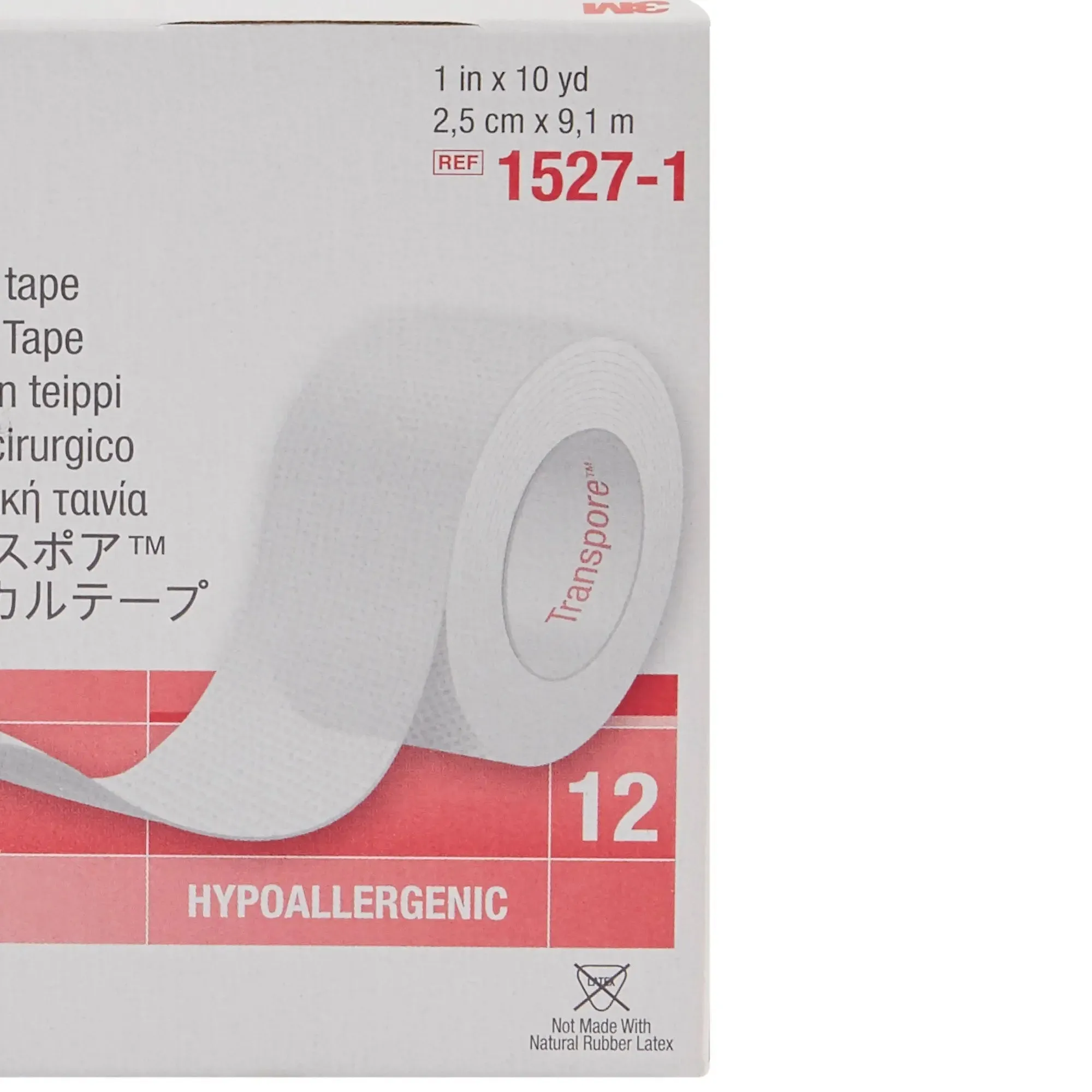 3M™ Transpore™ Plastic Medical Tape, 1 Inch x 10 Yard, Transparent