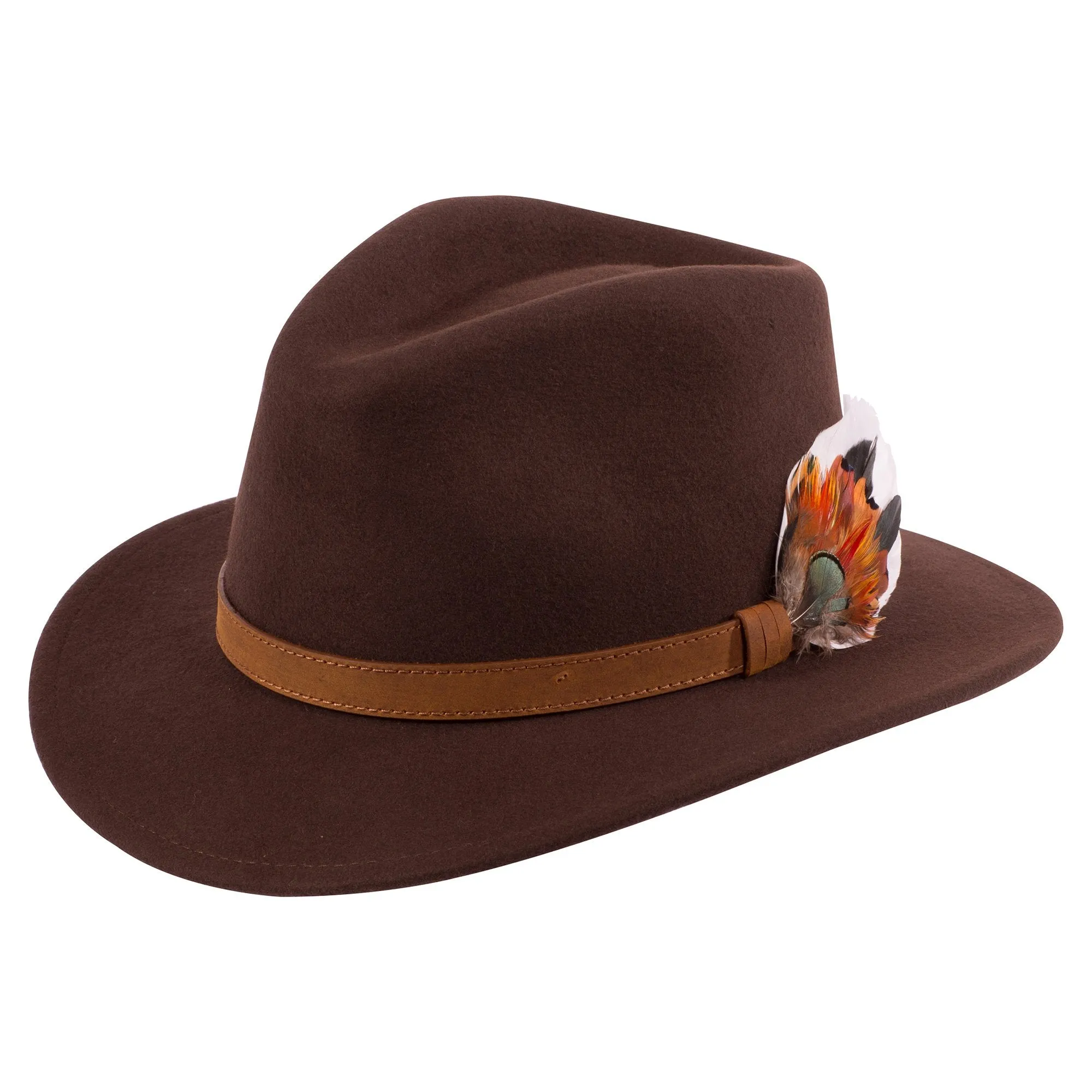 Alan Paine Richmond Unisex Felt Hat Brown