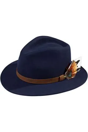 Alan Paine Richmond Unisex Felt Hat Navy