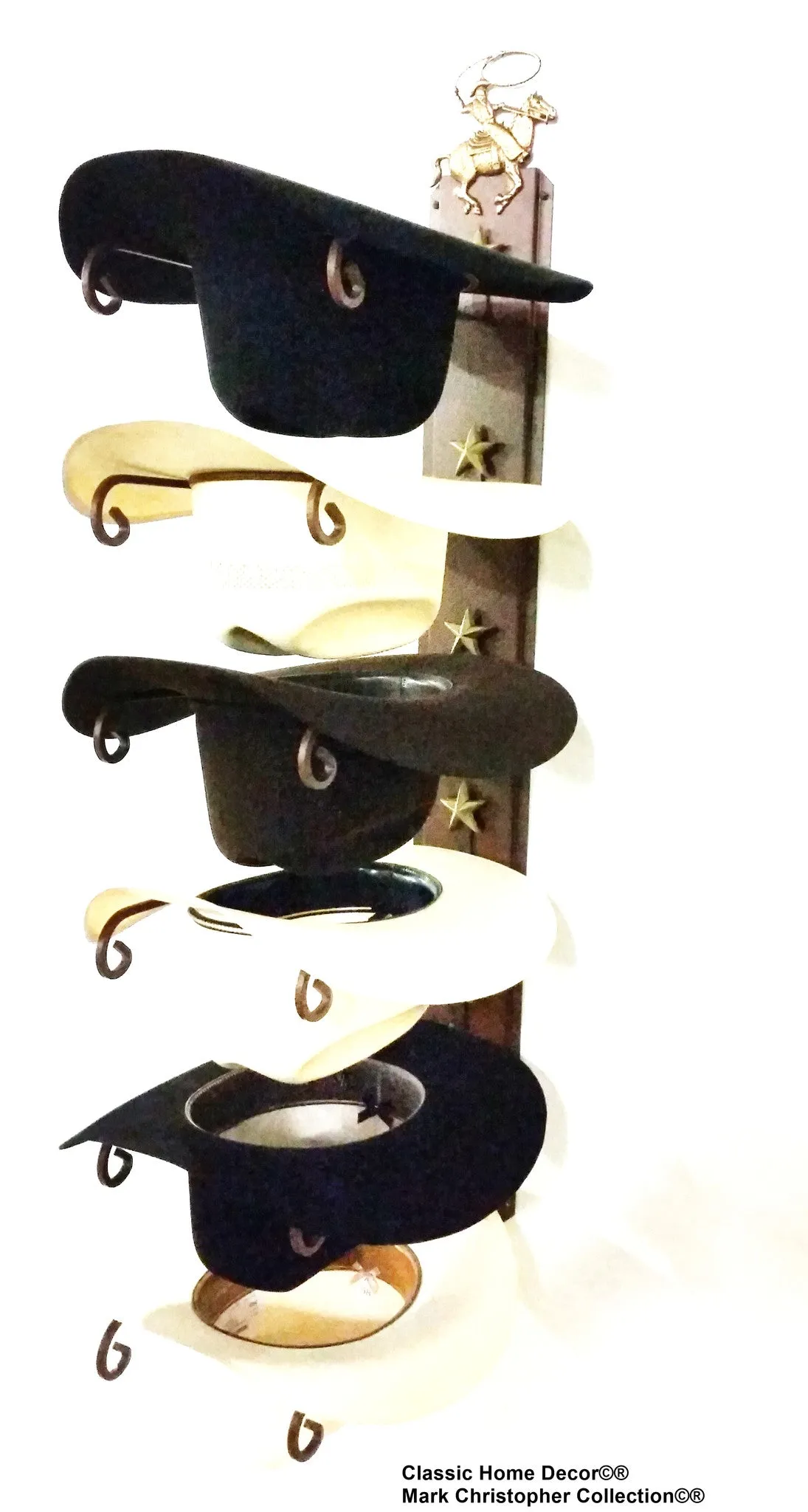 American Made Cowboy Hat Holder STAR 886 Cowboy Roper CT  6 Tier Hat Rack