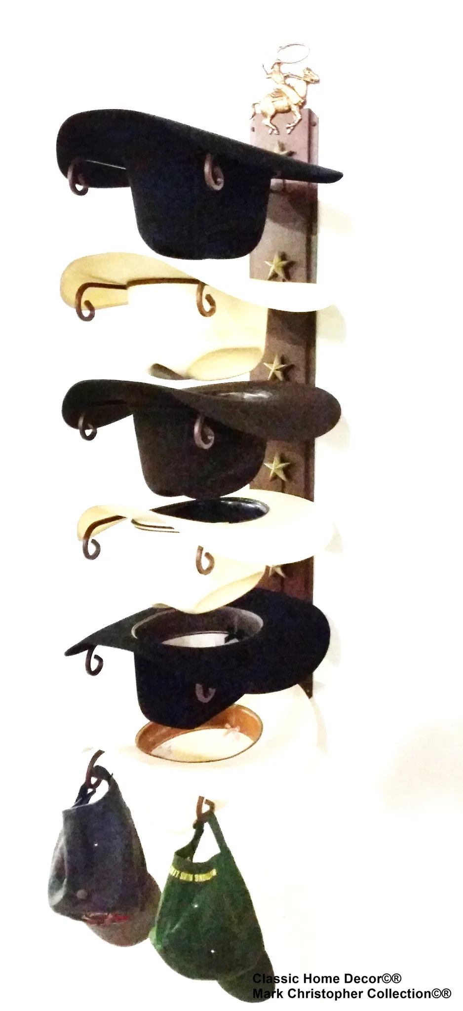 American Made Cowboy Hat Holder STAR 886 Cowboy Roper CT  6 Tier Hat Rack