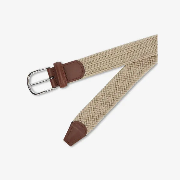 Andersons Woven Stretch Leather Belt, Beige