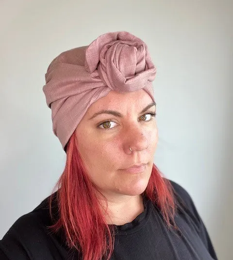 Antique Pink Wired Turban