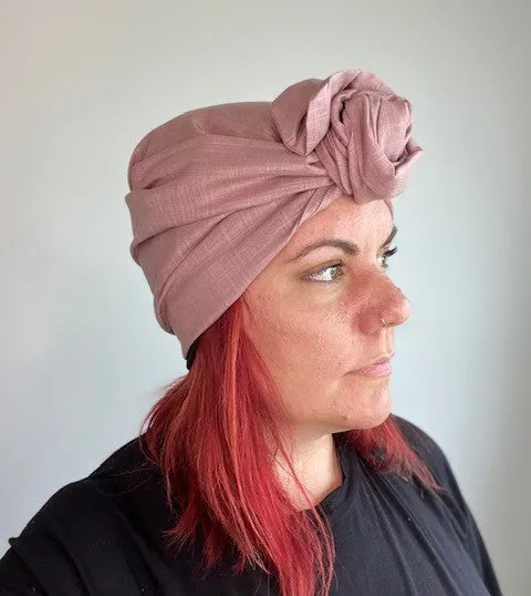 Antique Pink Wired Turban