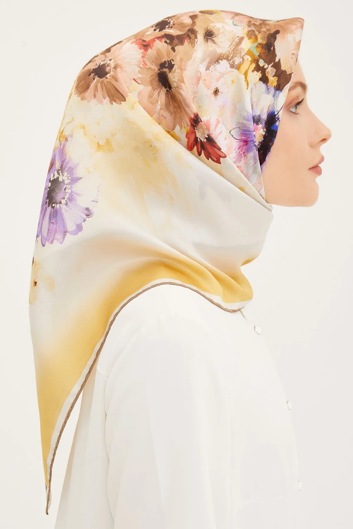 Armine Estella Floral Silk Scarf #6