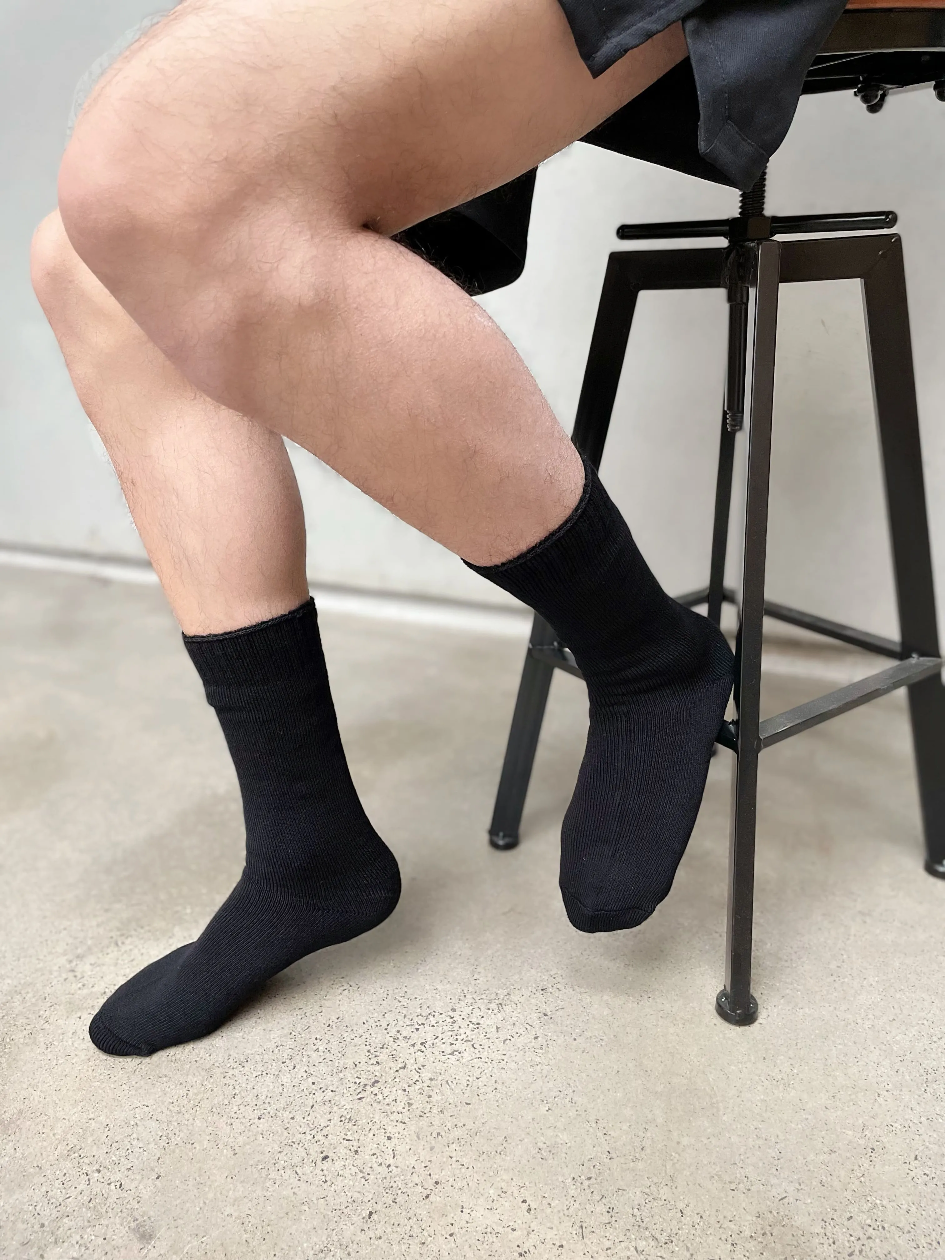 Bamboo Plain Business Socks -No Seam - Black