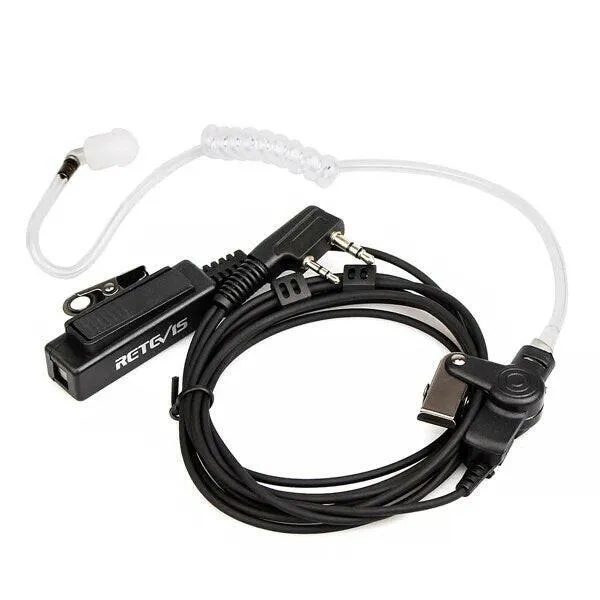 Big Size PTT 2Pin Mic Earpiece Headset For Kenwood Retevis H777 RT5R RT5 RT7 RT22 For Baofeng UV5R BF-888S UV-82 Walkie Talkie