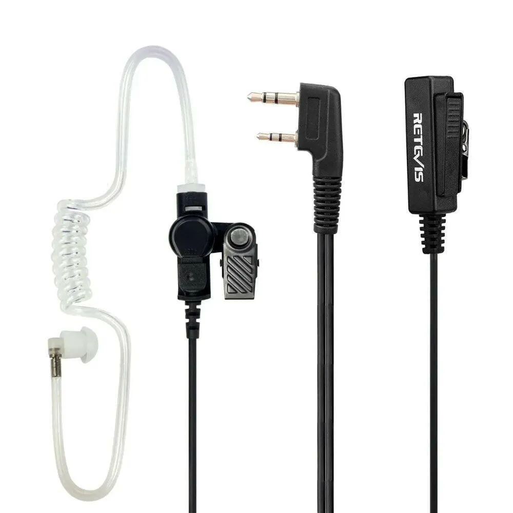 Big Size PTT 2Pin Mic Earpiece Headset For Kenwood Retevis H777 RT5R RT5 RT7 RT22 For Baofeng UV5R BF-888S UV-82 Walkie Talkie