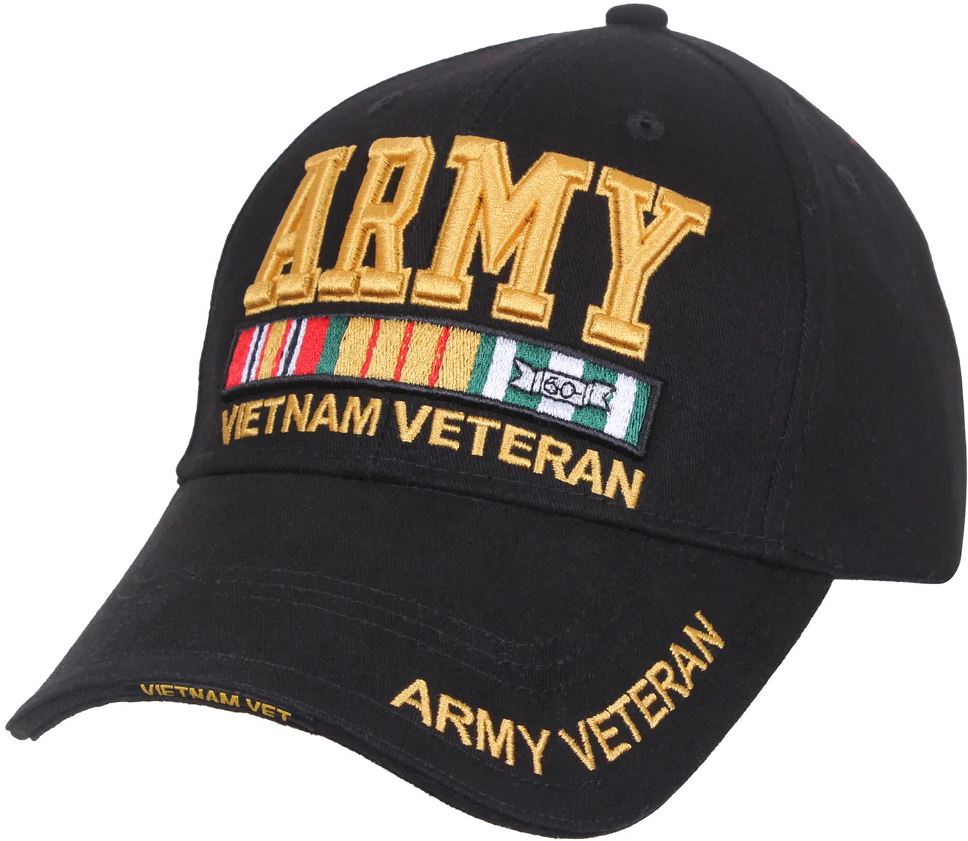 Black Army Vietnam Vet Deluxe Low Pro Cap