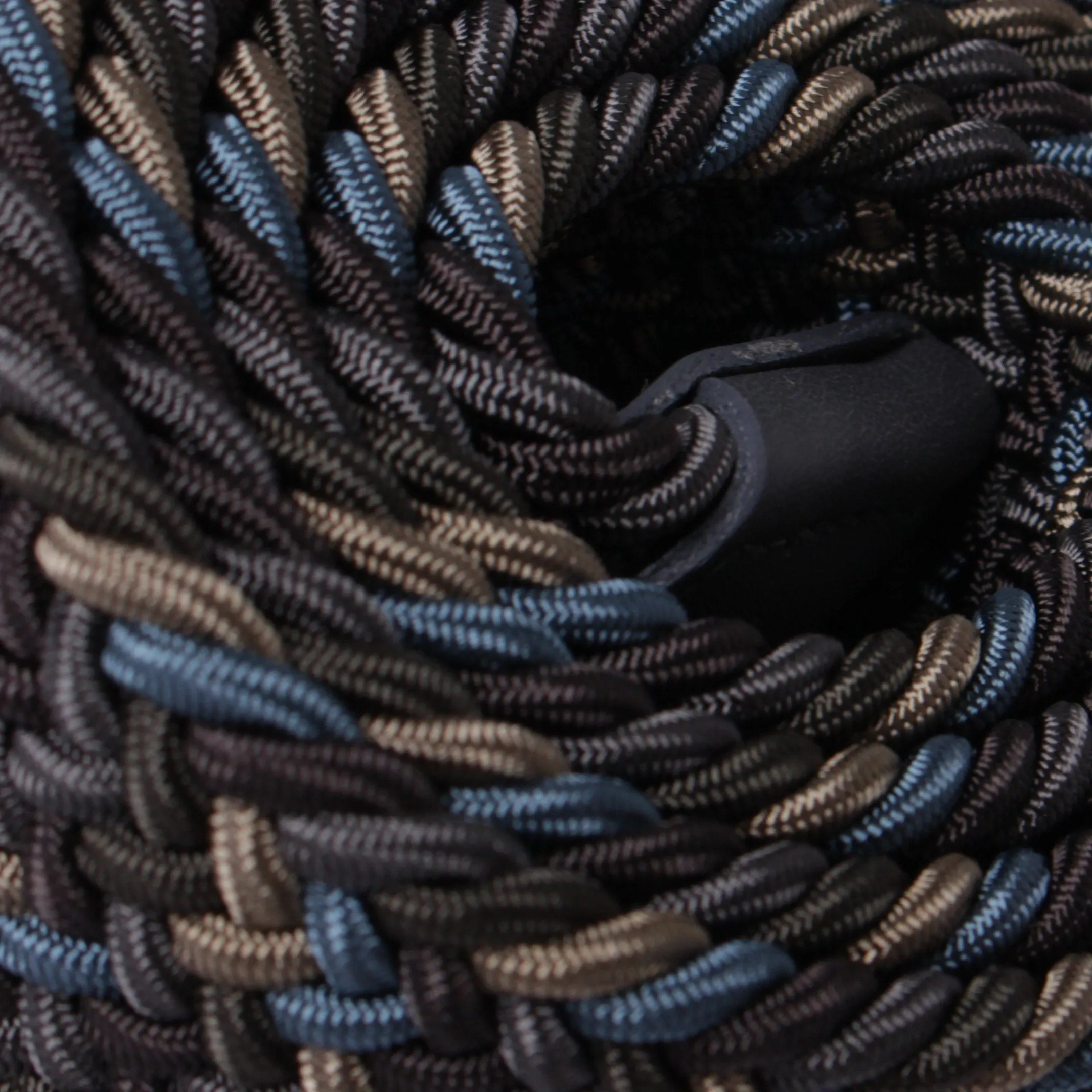 Blue Grey Woven Elastic Belt - Anderson's