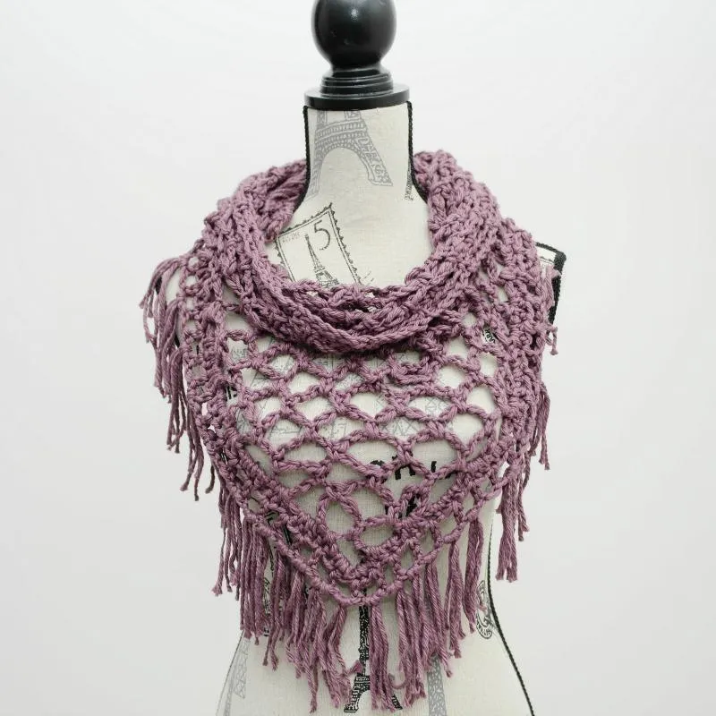 Boho Fringe Triangle Scarf