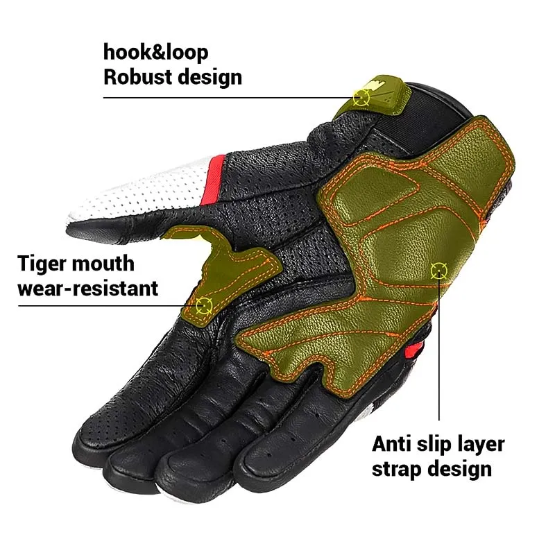 Breathable Motorcycle Racing Leather Gloves | BK152