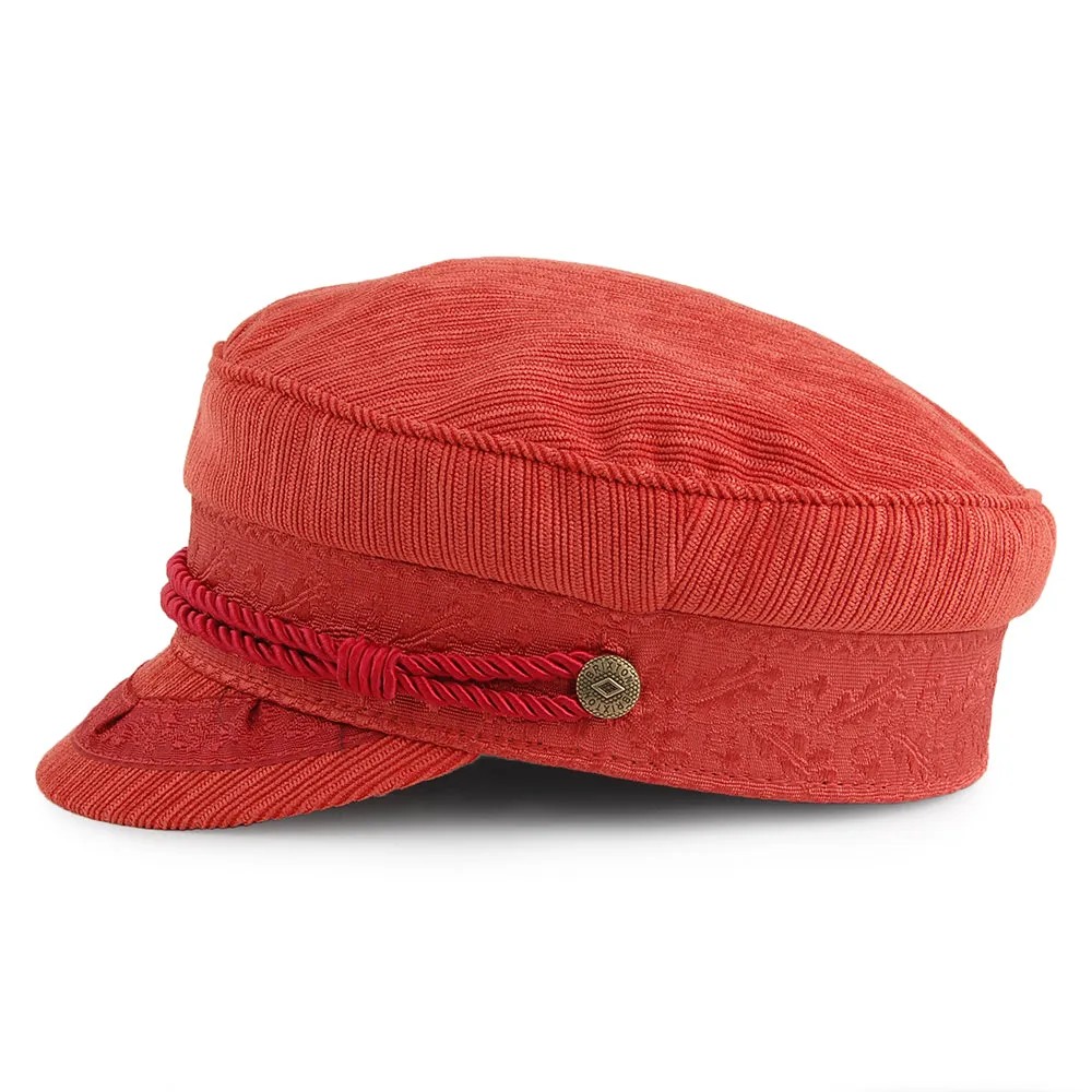 Brixton Hats Albany Ridged Fiddler Cap - Orange