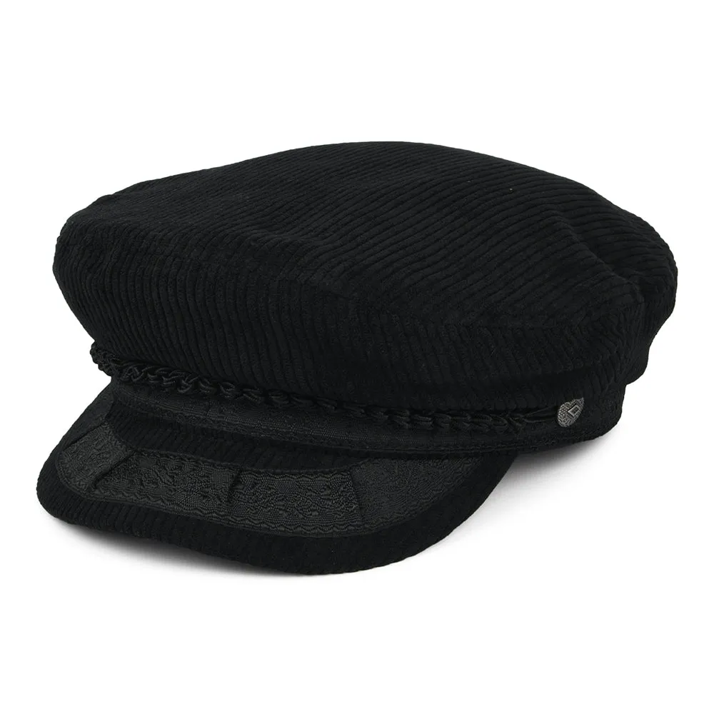 Brixton Hats Reserve Corduroy Fiddler Cap - Black