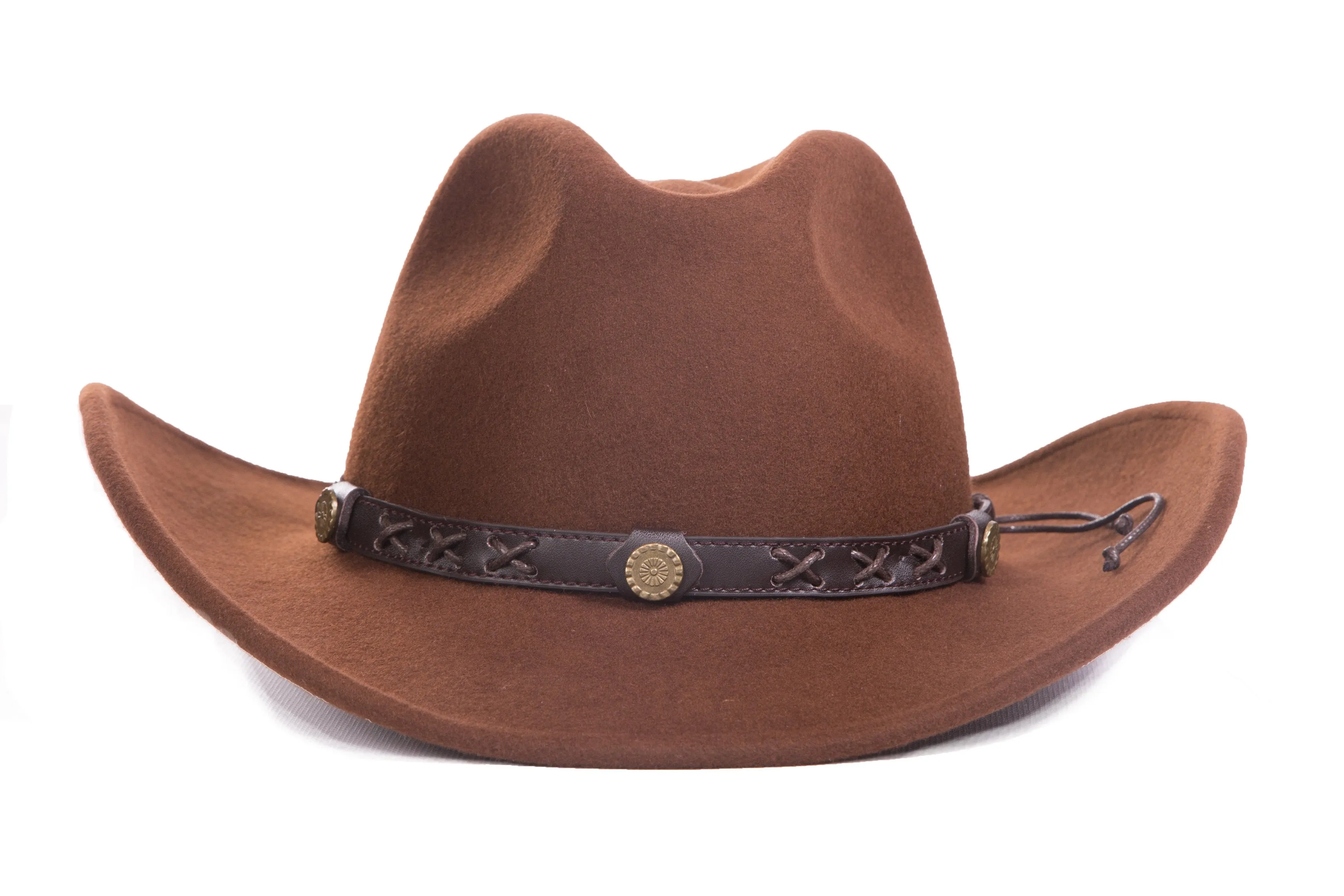 Brown Crushable Wool Western Dakota Cowboy Hat