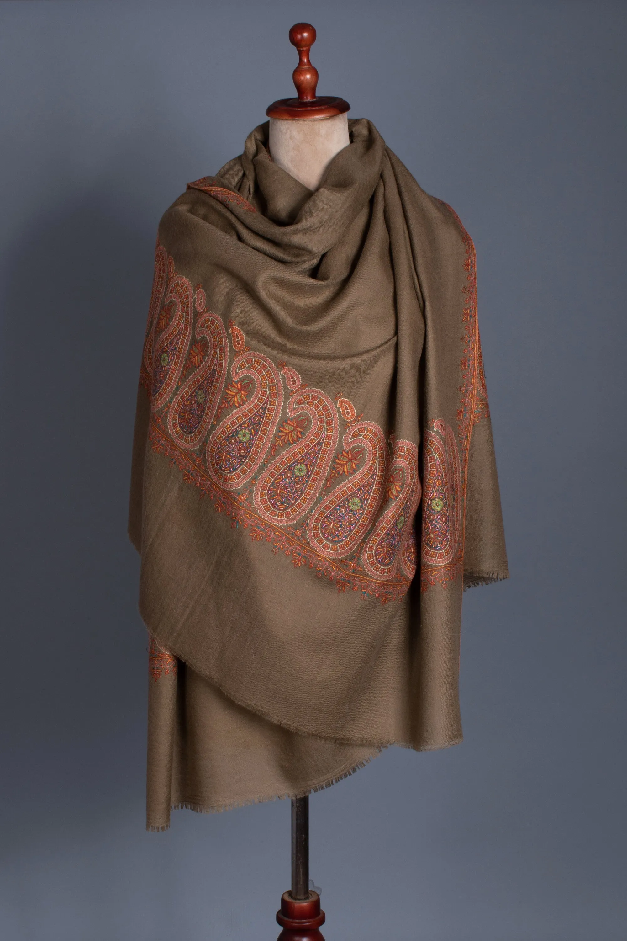 Classic Shawls, Bridesmaid Shawl, Cashmere Shawl, Boho Shawls, Kashmir Pashmina, Heritage Scarves, 40x80" - GHARBI