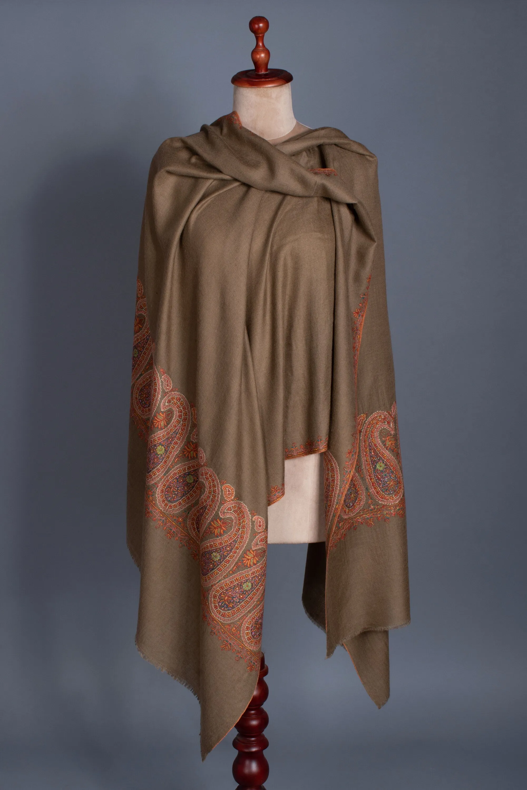 Classic Shawls, Bridesmaid Shawl, Cashmere Shawl, Boho Shawls, Kashmir Pashmina, Heritage Scarves, 40x80" - GHARBI