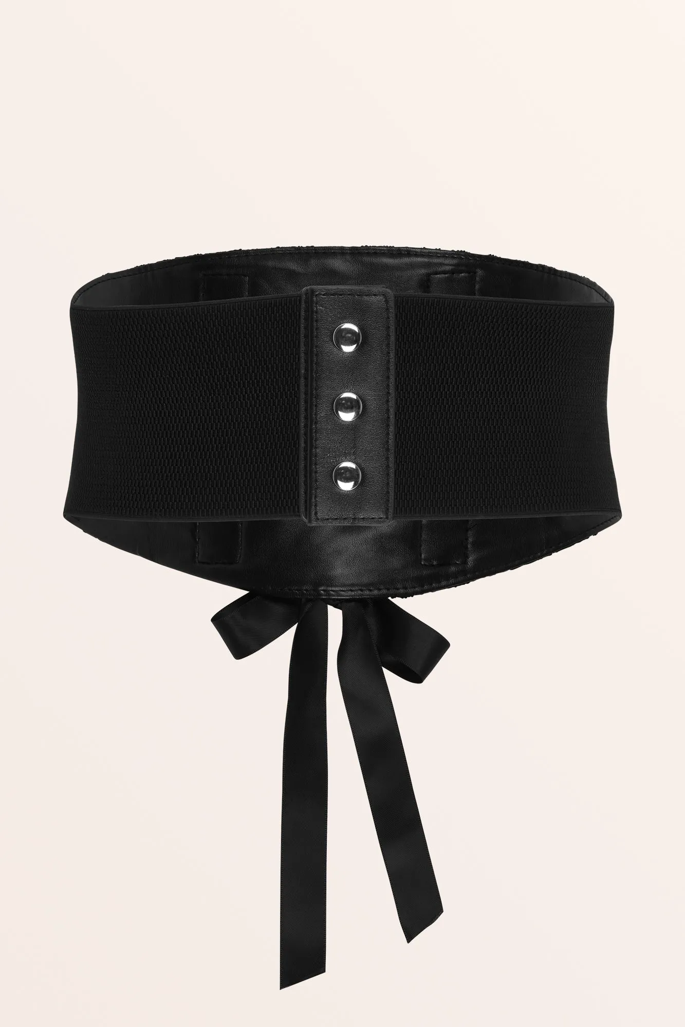 Corset Waspie Elastic Belt - Black