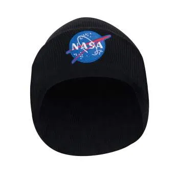 Deluxe NASA Meatball Logo Embroidered Watch Cap - Black