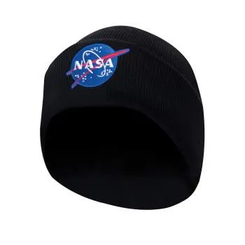 Deluxe NASA Meatball Logo Embroidered Watch Cap - Black