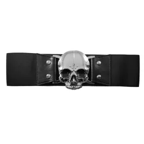 Elastic Waist Belt w/ Skull