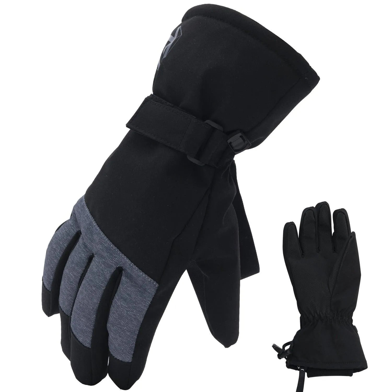 Extra Thick Men Women 2-IN-1 Mittens Ski Gloves