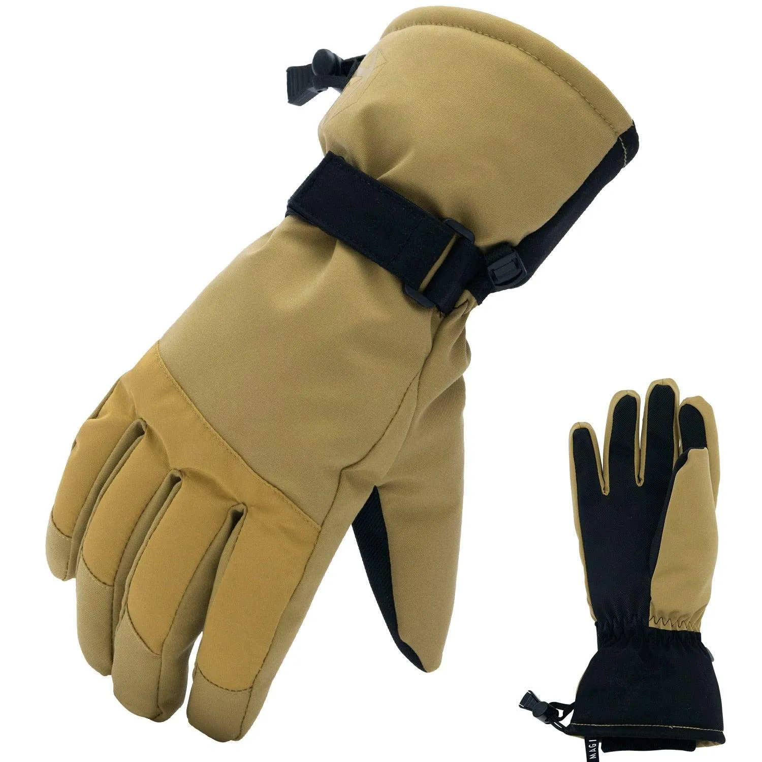 Extra Thick Men Women 2-IN-1 Mittens Ski Gloves