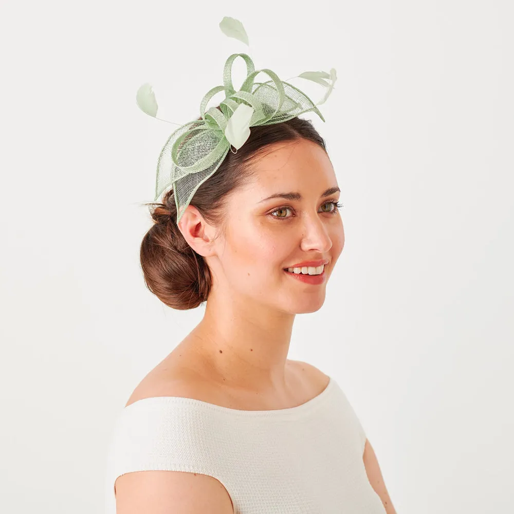 Failsworth Hats Jenaya II Fascinator - Pastel Green