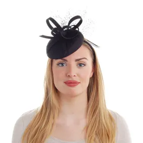 Failsworth Hats Loralei Pillbox Fascinator - Black