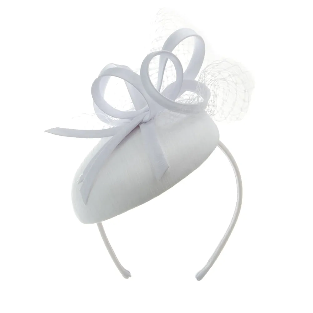 Failsworth Hats Loralei Pillbox Fascinator - White