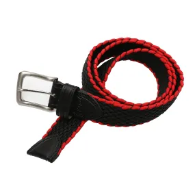 Game Day Black & Red Elastic Belt