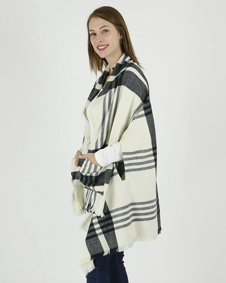 Grace & Lace Winter Weight Pocket Poncho/Scarf