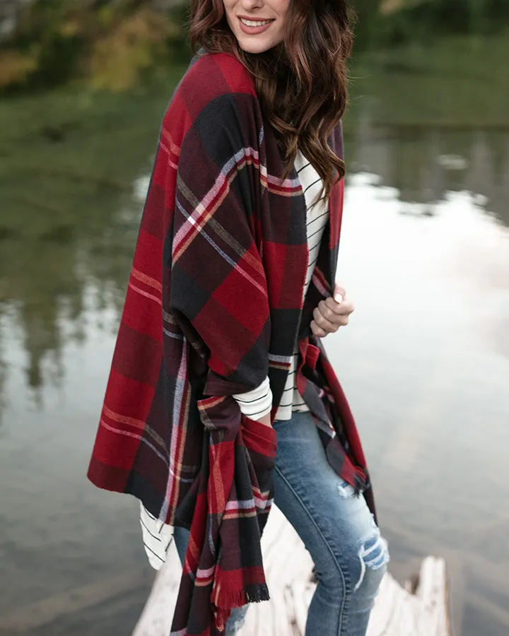 Grace & Lace Winter Weight Pocket Poncho/Scarf