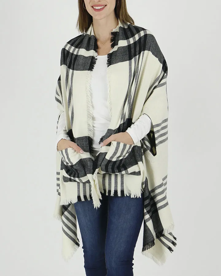 Grace & Lace Winter Weight Pocket Poncho/Scarf