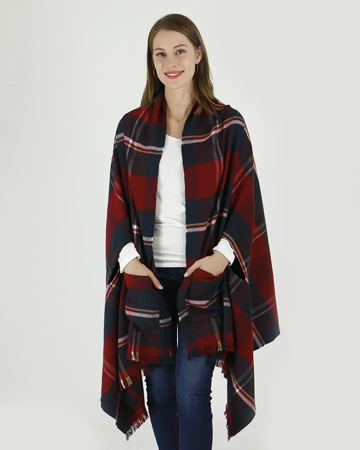 Grace & Lace Winter Weight Pocket Poncho/Scarf