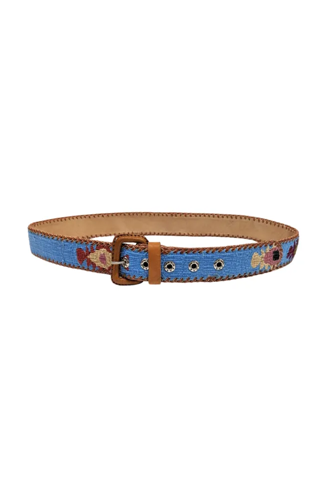 Guatemalan Cotton Leather Rombo Belt