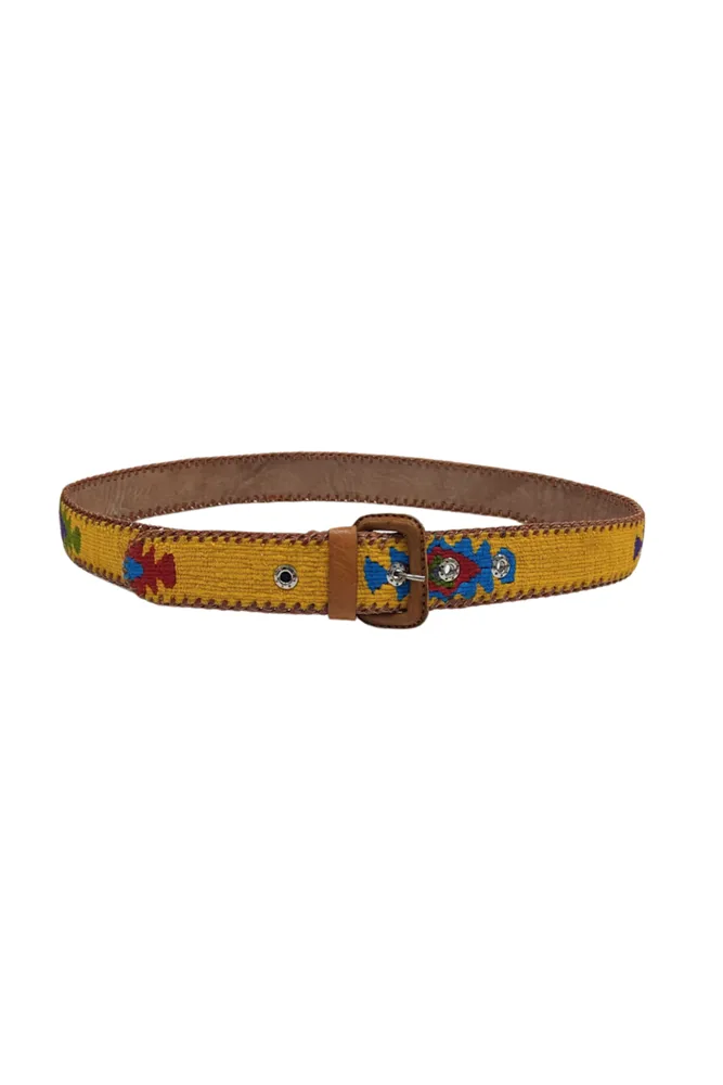 Guatemalan Cotton Leather Rombo Belt