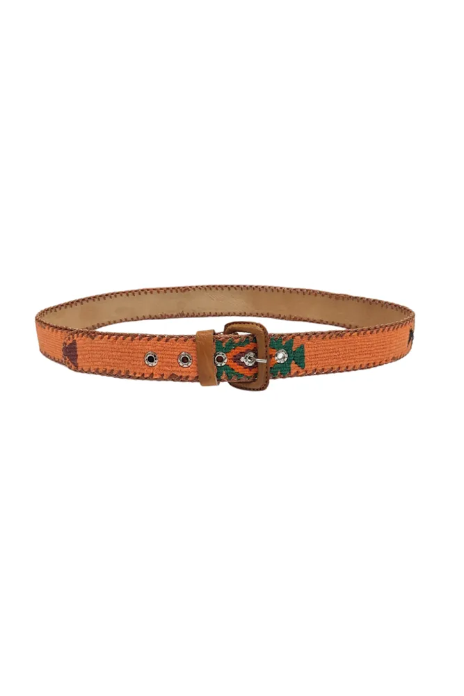 Guatemalan Cotton Leather Rombo Belt