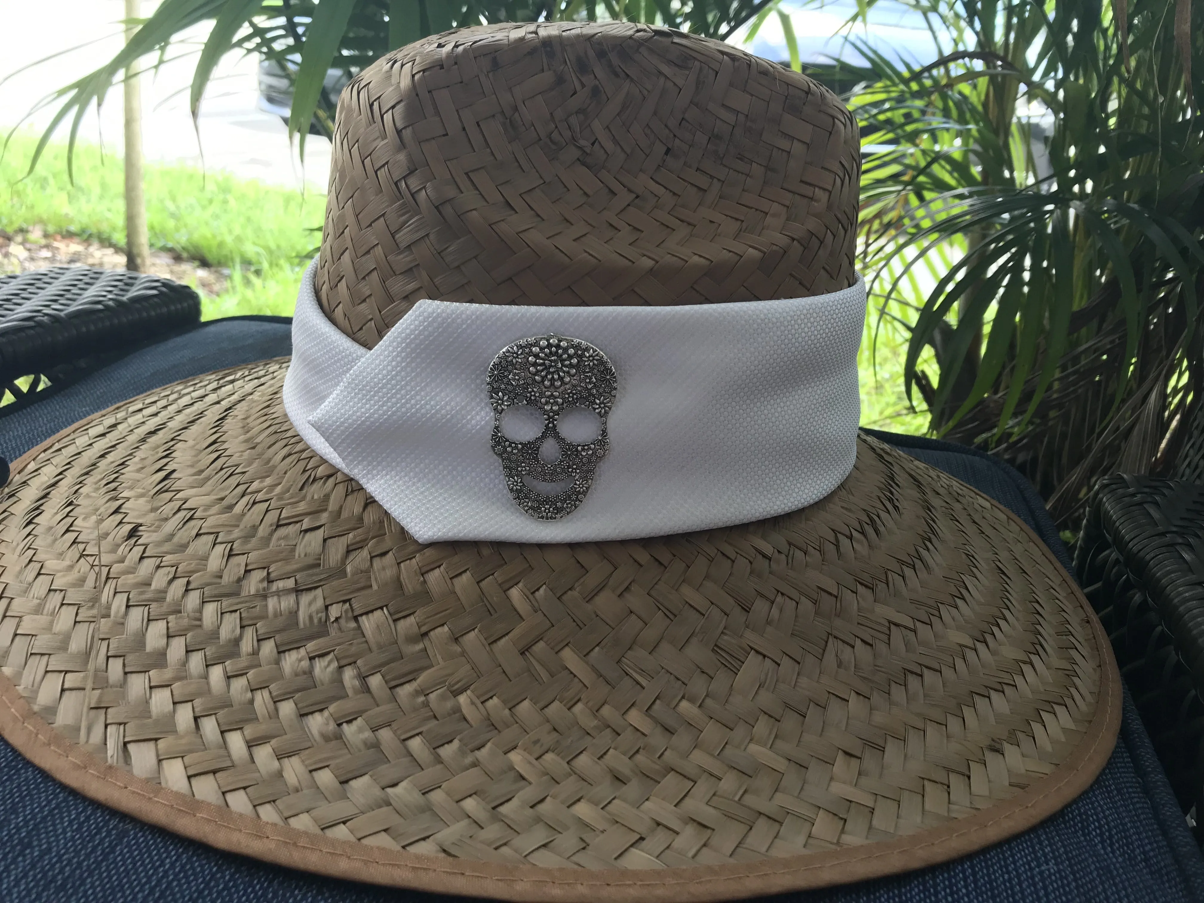 Island Girl Hats- White Skull