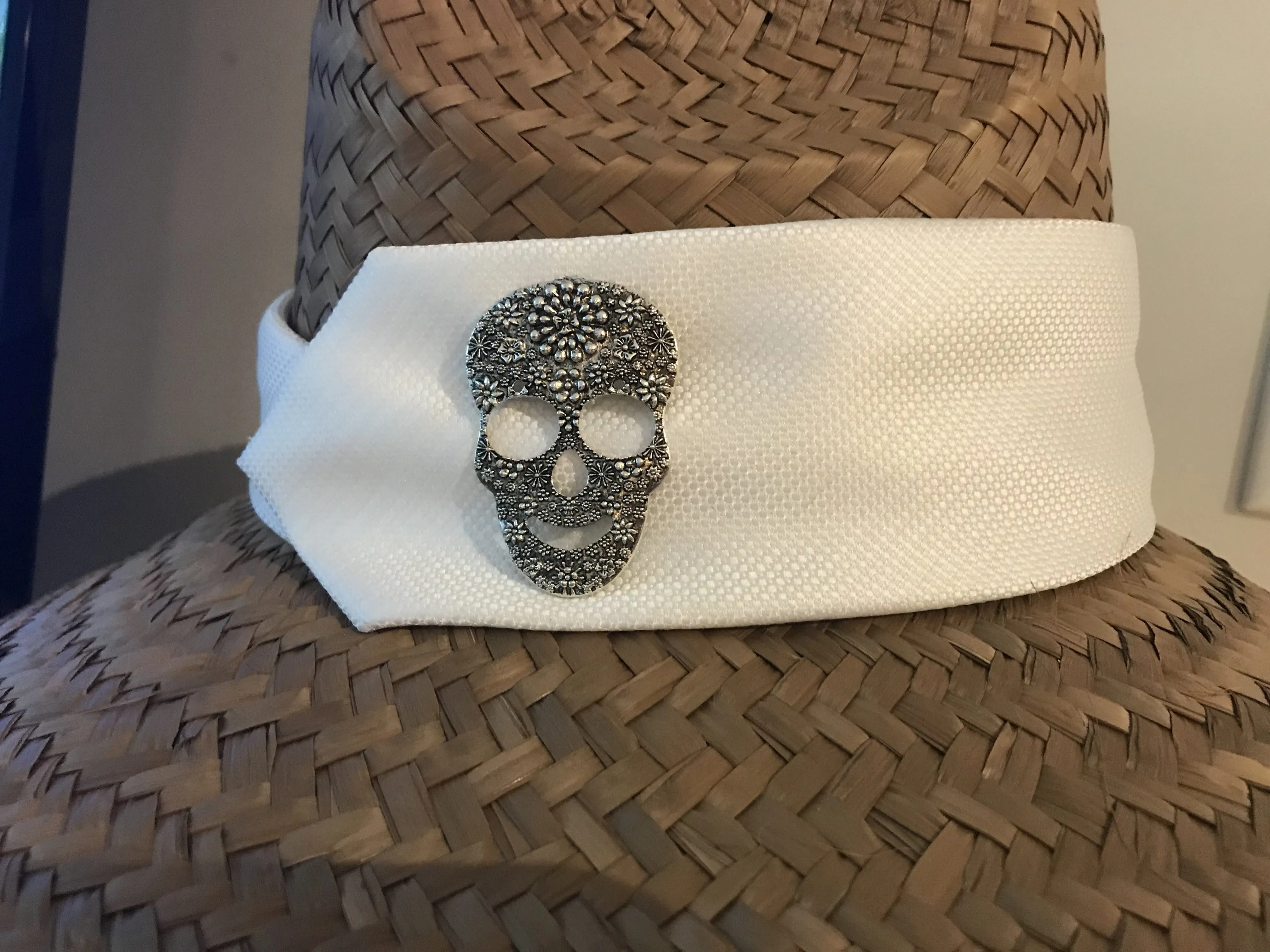 Island Girl Hats- White Skull