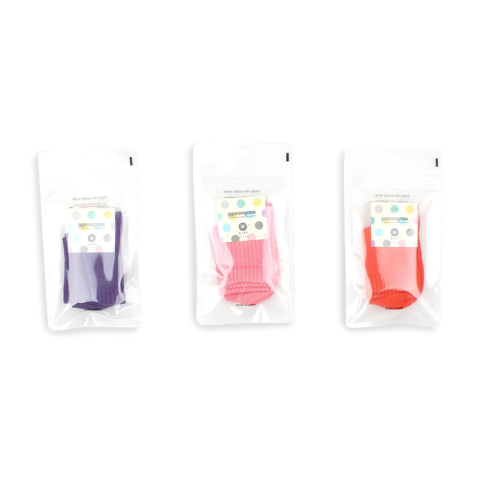 Kids Cotton Non Slip Basic Pastel Color Socks Kids Basic - E16