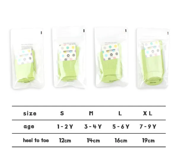 Kids Cotton Non Slip Basic Pastel Color Socks Kids Basic - E16