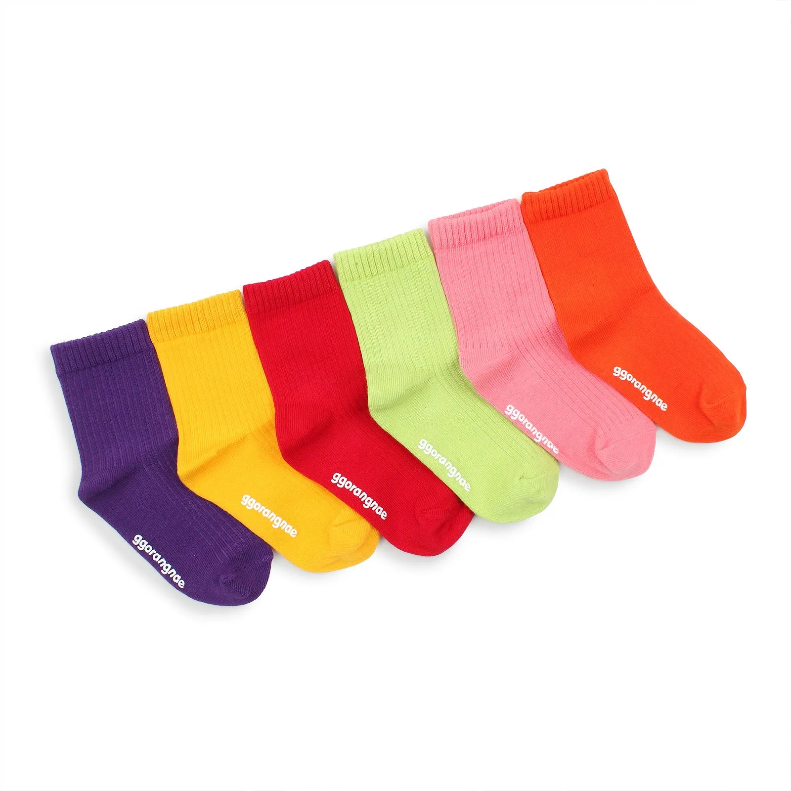 Kids Cotton Non Slip Basic Pastel Color Socks Kids Basic - E16