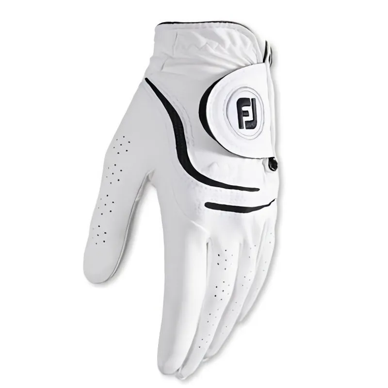 Men's White Golf Gloves; PU Wear-resistant Breathable Gloves For Left & Right Hands; Sports Clothing & Equipment