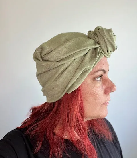 Olive Wired Turban