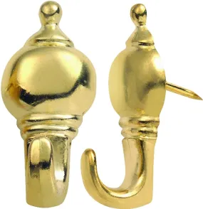 OOK Colonial Series 53500 Decorative Pushpin Hanger, 10 lb, Brass Plated :CD 3: QUANTITY: 1