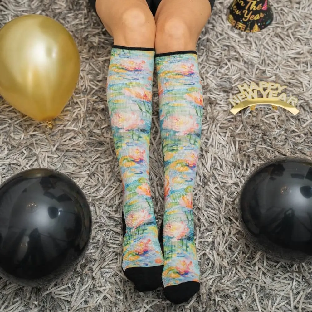 Pastel Pond Compression Socks