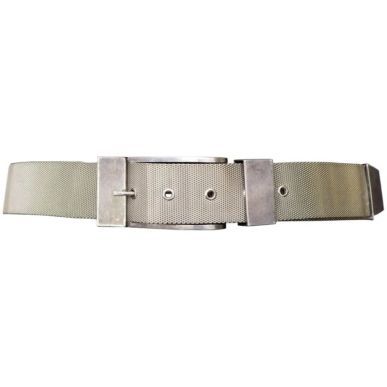 Pat Areias Sterling Woven Sterling Silver Belt