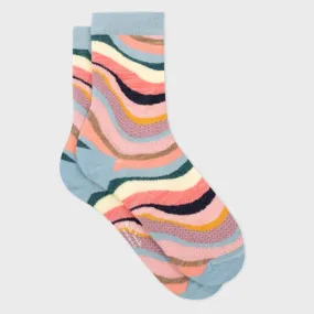 Paul Smith Women's Pastel 'Swirl' Textured Socks